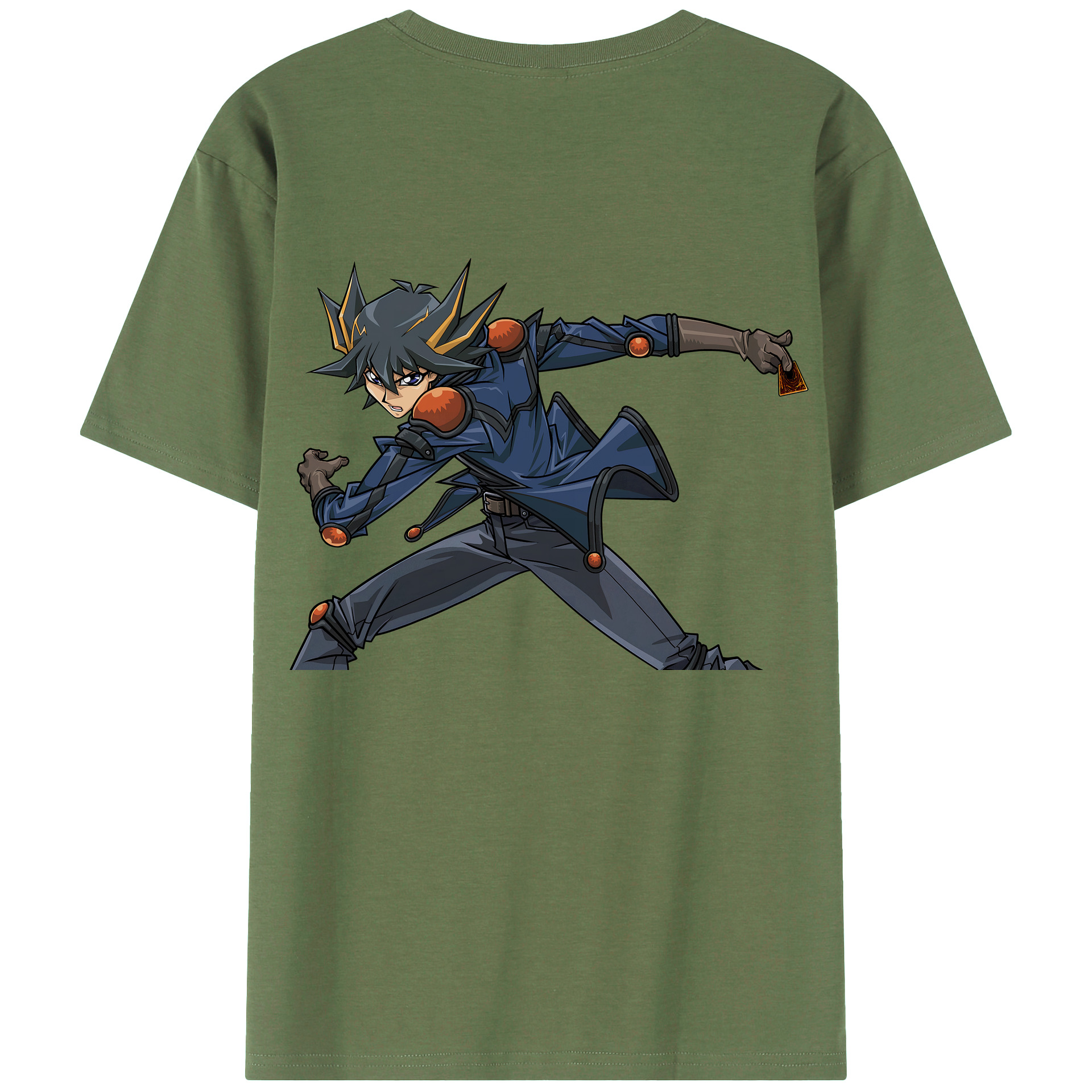 （画像用） 遊☆戯☆王 Yu-Gi-Oh! 綿100％ メンズ半袖Tシャツ（バックプリント） 通気性
